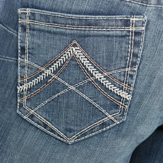 Ariat Damen Westernjeans R.E.A.L. Midrise Straight Icon Rainstorm