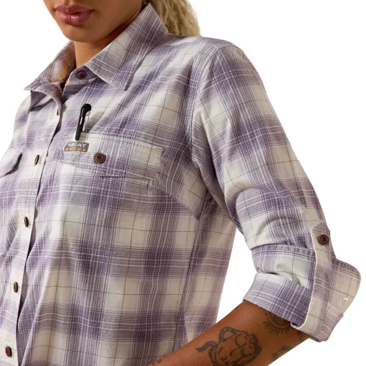 Ariat Rebar Made Tough® Durastretch™ Work Shirt Thistle