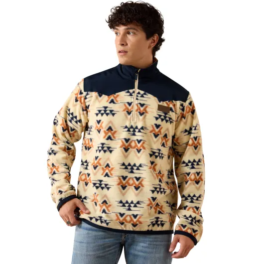 Ariat Basis Fleece Pullover Oxford Tan - Arrows