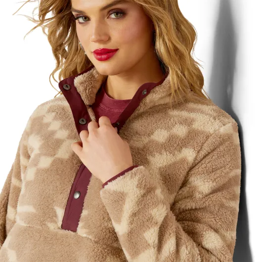 Ariat Berber Snap Front Sweatshirt LONE RIDGE PRINT