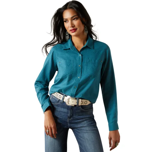 Ariat Billy Jean Western Shirt Dragonfly Dobby