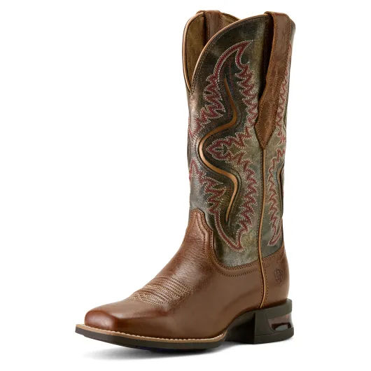 Ariat Captivate Wide Square Toe Western Boot DARK TAN TITANIUM