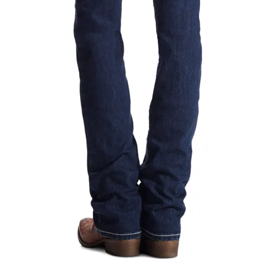 Ariat Damen Westernjeans R.E.A.L. Mid Rise Straight Icon Ocean