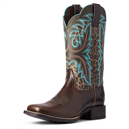 Ariat Damen Westernstiefel Lonestar Chocolate Chip - Leopard Print