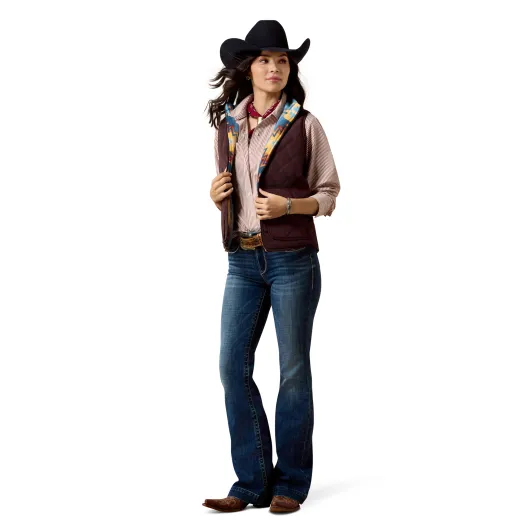 Ariat Dilon 2.0 Reversible Insulated Vest Chocolate Plum - Lakeside Southwest