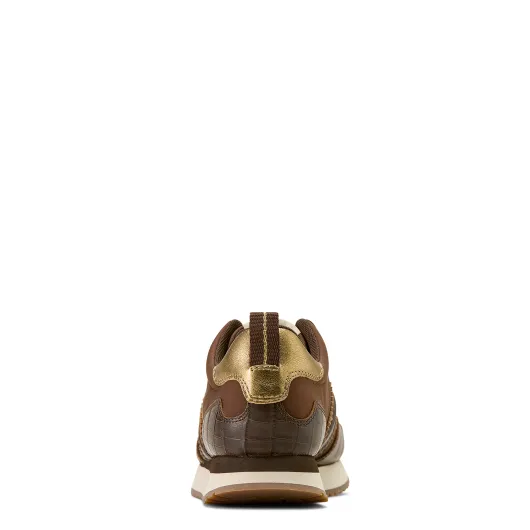 Ariat ranch Runner Aged Tan - Luxe Espresso Croc Print