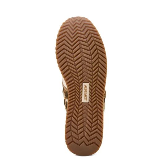 Ariat Ranch Runner Bright Cream - Gilded Leopard Hair On