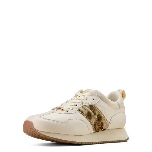 Ariat Ranch Runner Bright Cream - Gilded Leopard Hair On