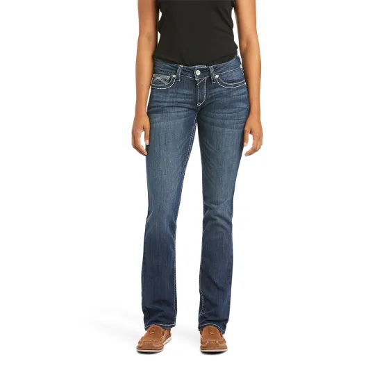 Ariat R.E.A.L. Mid Rise Stretch Ivy Stackable Straight Leg Jean