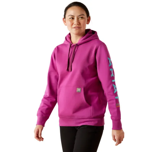 Ariat Rebar Graphic Hoodie WILLOWHERB|MAUI BLUE