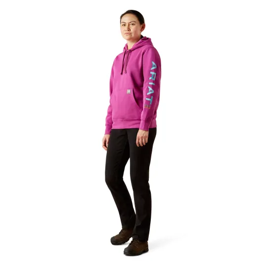 Ariat Rebar Graphic Hoodie WILLOWHERB|MAUI BLUE