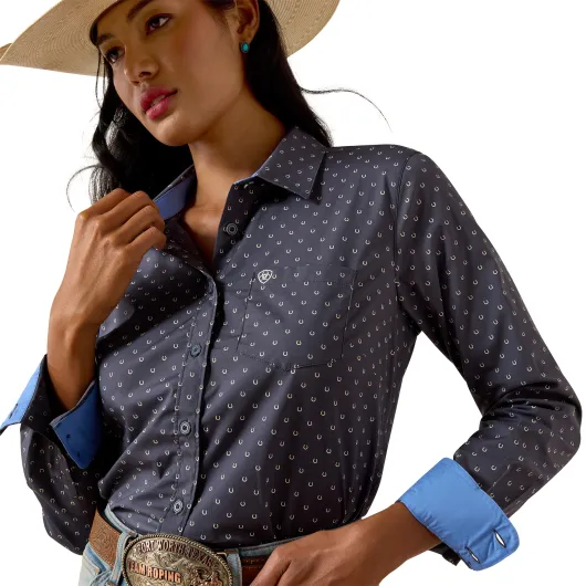 Ariat Shirt Kirby Ombre Blue Horseshoe