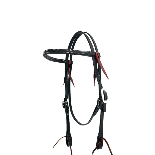 BCL Kopfstück Straight Browband Latigoleder Schwarz