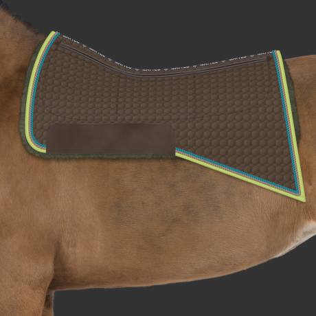 Mattes Lammfellpad Rio Pecos California taupe - braun - Sattelunterlage und Sattelpad