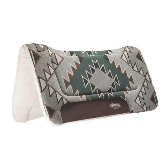 Weaver All Purpose Contoured Saddlepad Southwest - Mallard Green/Gray
