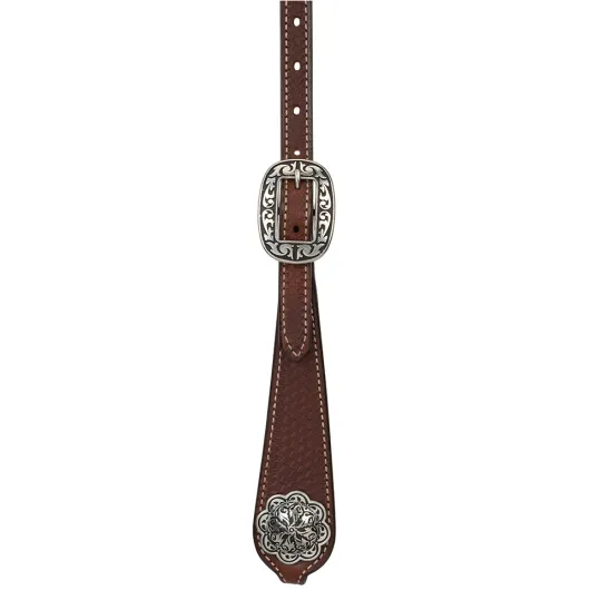 Coppia Conchas Western Jeremiah Watt In Bronzo Bianco Con Attacco A Vite Posteriore - Per Sella Cavallo