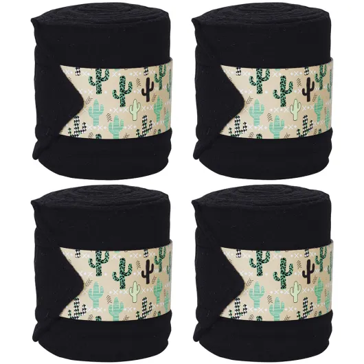 Weaver Polo Wraps - Bandagen Schwarz-Cactus Strap