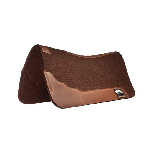 Weaver Synergy® Contoured Steam Pressed 100% Merino Wool Felt Performance Saddle Pad - Filzpad braun
