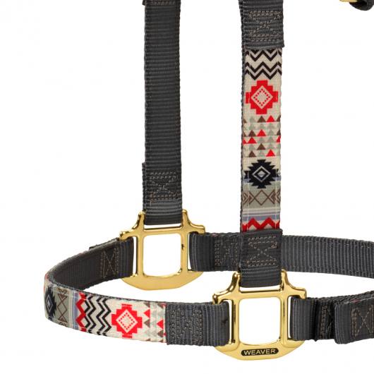 WEAVER Stallhalfter aus Nylon Santa Fe grau mit Navajo Muster bunt im Onlineshop für Westernreiten günstig bestellen