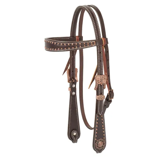 Weaver Western Outlaw Headstall Copper Accents