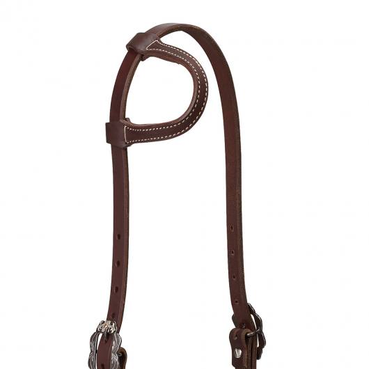 Western Einohr Harnessleder Flower Buckle