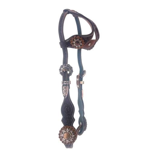 Westernkopfstück Double Ear mit Glitzersteinen