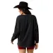 Ariat Canvas Oversized Long Sleeve T-Shirt Black Acid Wash