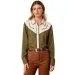 Ariat Damen Westernbluse Bellamy Ivy Green - Parchment