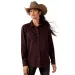 Ariat Earthbound Western Snap Shirt Chocolate Plum