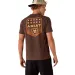 Ariat Stripe Patriotic Badge T-Shirt Brown Heather