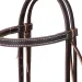 Weaver Western Havana Brown Leather Headstall Arrow