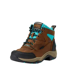 Ariat Damen Reitschuh Terrain Waterproof distressed brown - turquoise