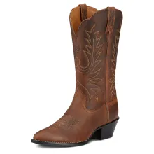 Ariat Damen Western Boots Heritage R-Toe Distressed Brown