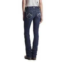 Ariat Damen Westernjeans R.E.A.L. Mid Rise Straight Icon Ocean