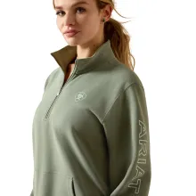 Ariat Foundation Logo 1/2Zip Sweatshirt Seaspray