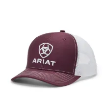 Ariat Logo Cap Burgundy I White
