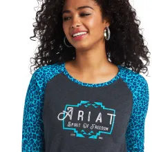 Ariat REAL Freedom Shirt Charcoal - Leopard