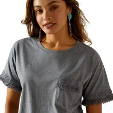 Ariat Short Sleeve Tassel Top Slipstream Heather