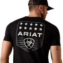 Ariat Stripe Patriotic Badge T-Shirt Black