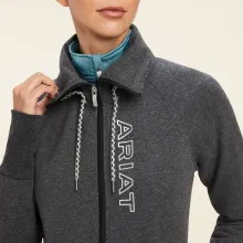 Ariat Team Logo Full Zip Sweatshirt grey