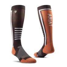 Ariat TEK Slimline Performance Socks BROWN / ORANGE