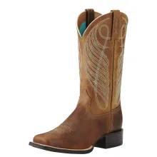 Ariat Westernboots Round UP Square Toe Powder Brown