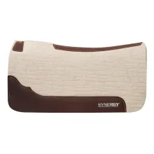 Weaver Synergy® Contoured Steam Pressed 100% Merino Wool Felt Performance Saddle Pad - Filzpad natur