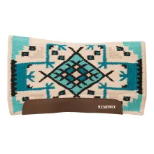 Weaver Synergy Flex Contour Performance Saddle Pad Cream-Turquoise