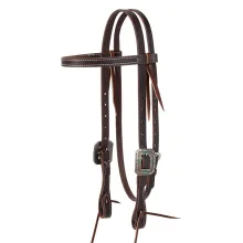 Weaver Western Havana Brown Leather Headstall Arrow
